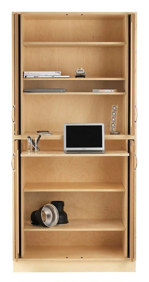 Sjöbergs Skåp 1 - Whiteboard med björkdörrar