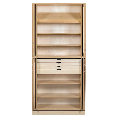 Sjöbergs Skåp 1, glas-/björkdörrar