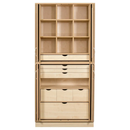 Sjöbergs Skåp 1, glas-/björkdörrar