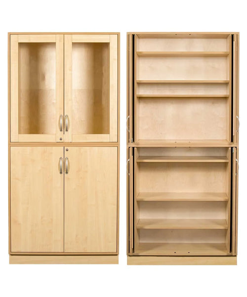 Sjöbergs Skåp 1, glas-/björkdörrar