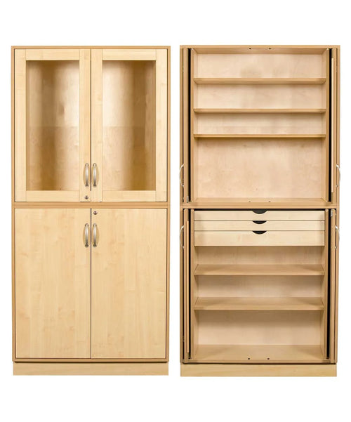 Sjöbergs Skåp 1, glas-/björkdörrar