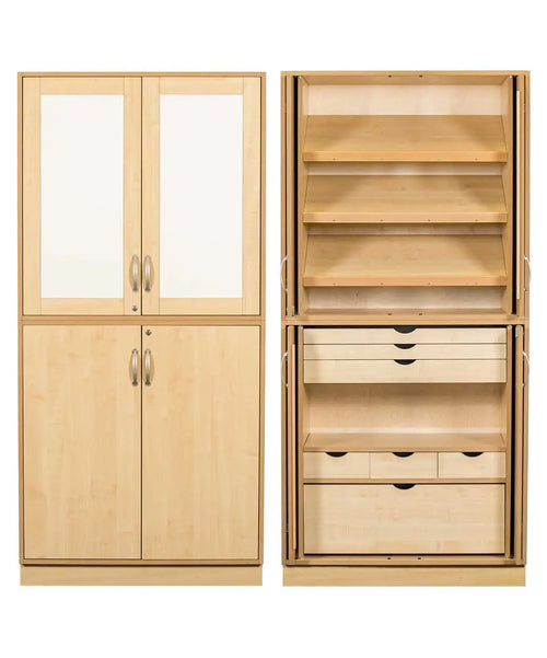 Sjöbergs Skåp 1, whiteboard-/björkdörrar