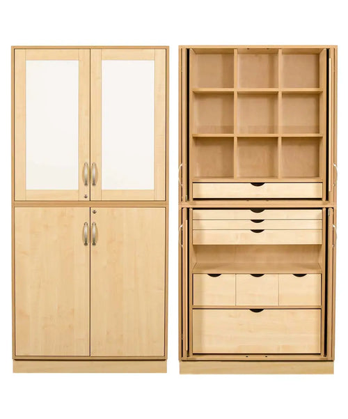 Sjöbergs Skåp 1, whiteboard-/björkdörrar